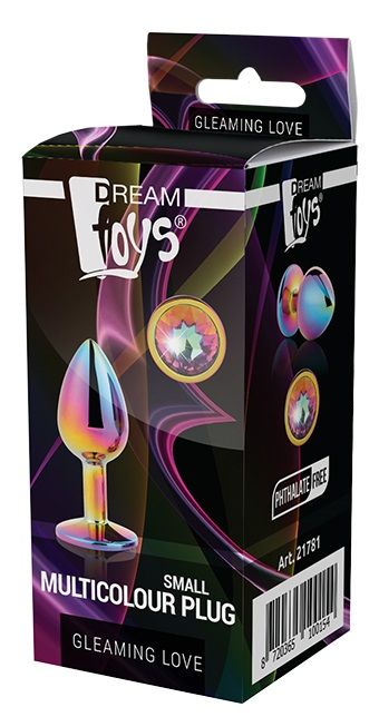 Голографическая анальная втулка с радужным кристаллом - 7,1 см. - Dream Toys - купить с доставкой в Москве