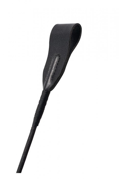 Черный гладкий стек PREMIUM RIDING CROP - 45 см. - Blush Novelties - купить с доставкой в Москве