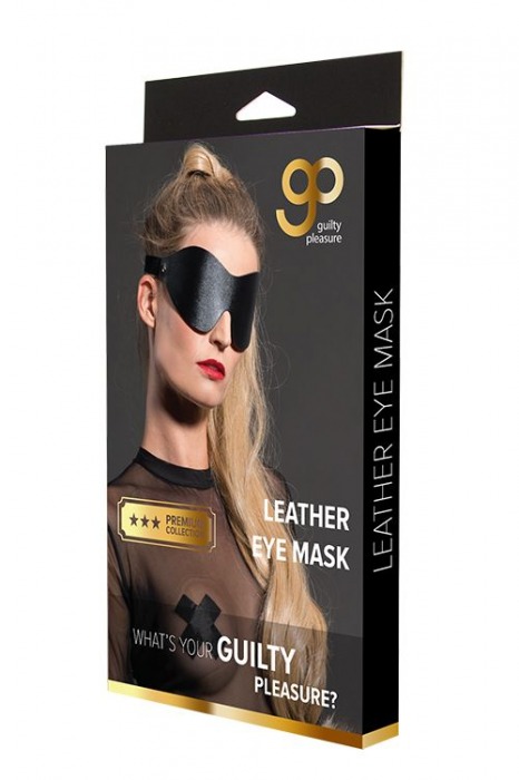 Черная сплошная маска на глаза PREMIUM EYE MASK - Blush Novelties - купить с доставкой в Москве
