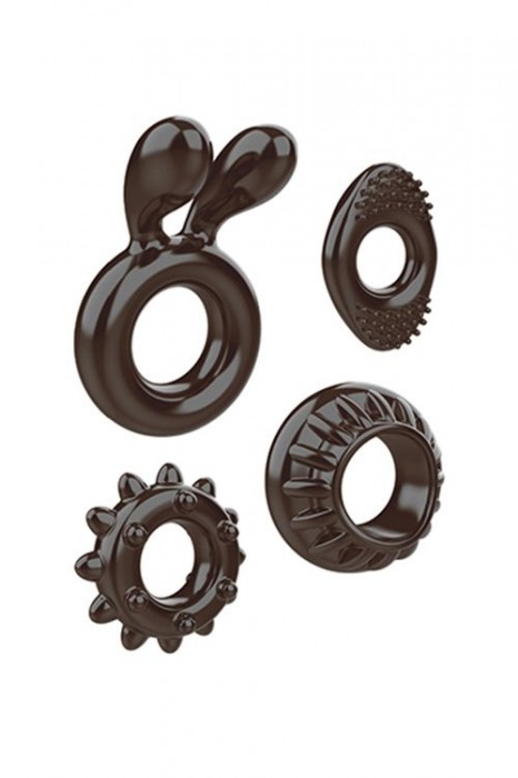 Набор из 4 эрекционных колец различной формы и размера RING MY BELL - Zero Tolerance - в Москве купить с доставкой