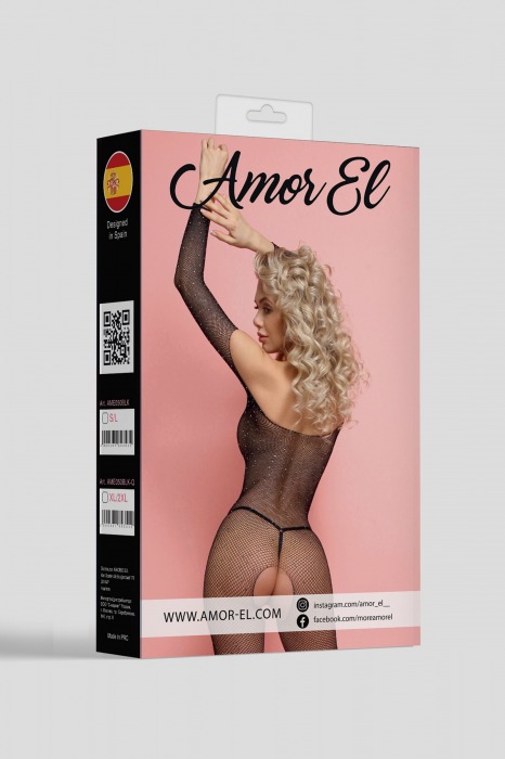 Боди-комбинезон с рукавами 3/4 и открытым доступом - Amor El купить с доставкой