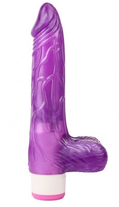 Фиолетовый вибратор Luv Pleaser - 20 см. - Chisa