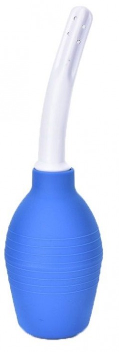 Синий анальный душ с изогнутым наконечником - Джага-Джага - купить с доставкой в Москве