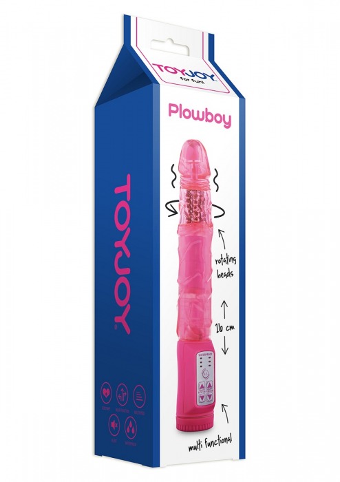 Розовый вибратор PLOWBOY ROTATING VIBRATOR - 22 см. - Toy Joy