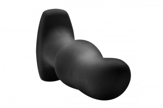 Черная вибропробка Model M Curved Rimming Plug with Remote - 15 см. - XR Brands