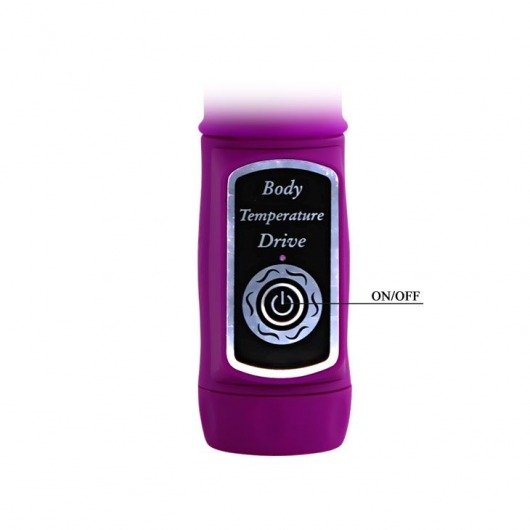 Лиловый вибратор с клиторальной стимуляцией Body Touch - 22,5 см. - Baile