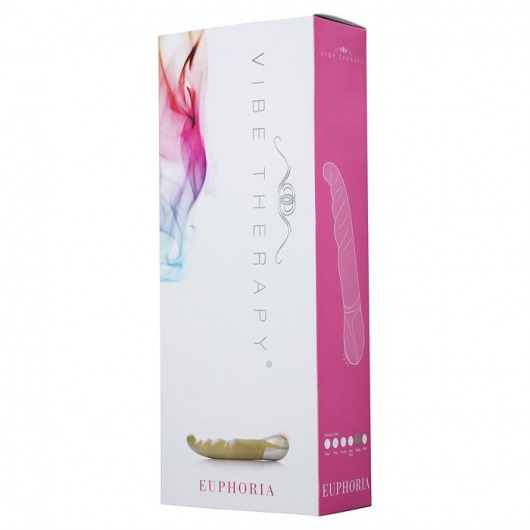 Фиолетовый вибратор Euphoria с чуть загнутым рельефным кончиком - 23 см. - Vibe Therapy