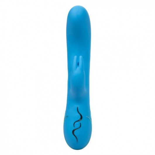 Голубой вибромассажер Insatiable G Inflatable G-Bunny с функцией расширения - 21 см. - California Exotic Novelties