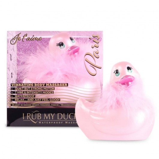 Розовый вибратор-уточка I Rub My Duckie 2.0 Paris - Big Teaze Toys - купить с доставкой в Москве
