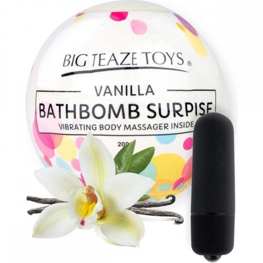 Бомбочка для ванны Bath Bomb Surprise Vanilla + вибропуля -  - Магазин феромонов в Москве