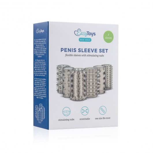 Набор из 6 дымчатых насадок Penis Sleeve Set - EDC - в Москве купить с доставкой