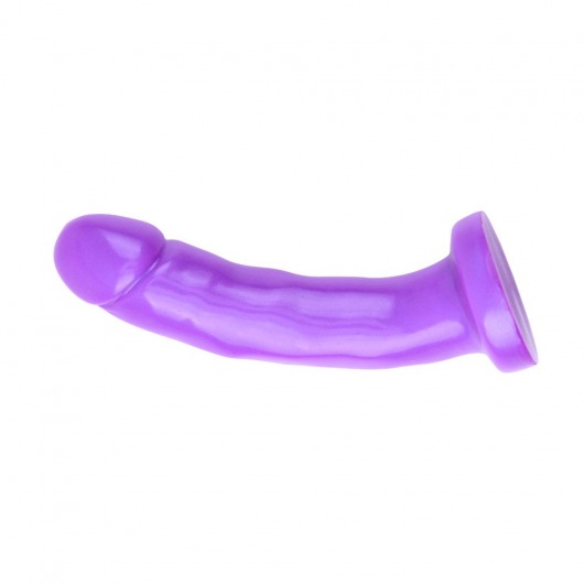 Фиолетовый страпон на черных трусиках Harness and Probe - 16,5 см. - Chisa - купить с доставкой в Москве