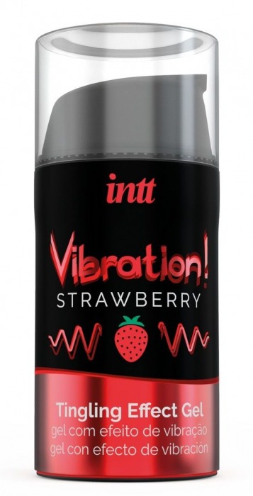 Жидкий интимный гель с эффектом вибрации Vibration! Strawberry - 15 мл. - INTT - купить с доставкой в Москве