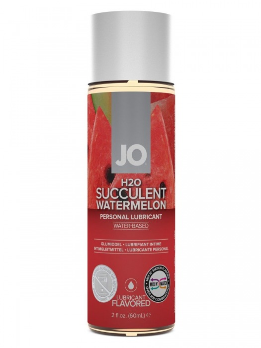 Лубрикант на водной основе с ароматом арбуза JO Flavored Watermelon - 60 мл. - System JO - купить с доставкой в Москве