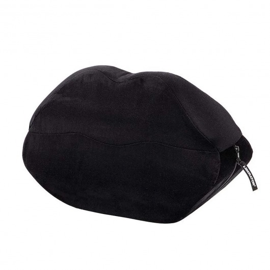 Черная микрофибровая подушка для любви Kiss Wedge - Liberator - купить с доставкой в Москве
