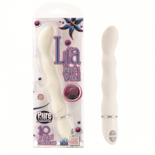 Белый вибратор Lia Magic из силикона - 21 см. - California Exotic Novelties