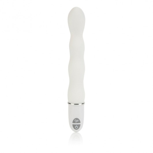Белый вибратор Lia Magic из силикона - 21 см. - California Exotic Novelties