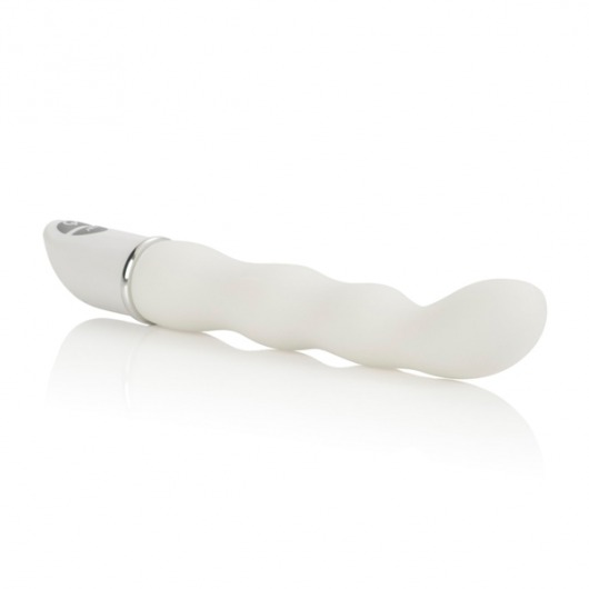 Белый вибратор Lia Magic из силикона - 21 см. - California Exotic Novelties