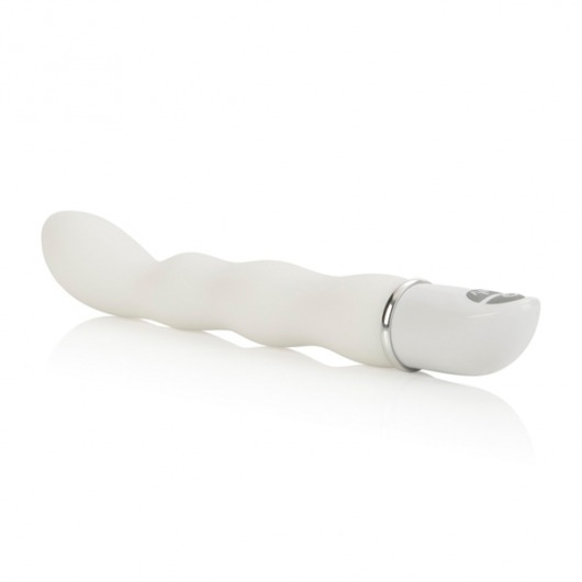 Белый вибратор Lia Magic из силикона - 21 см. - California Exotic Novelties