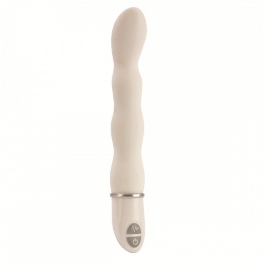 Белый вибратор Lia Magic из силикона - 21 см. - California Exotic Novelties