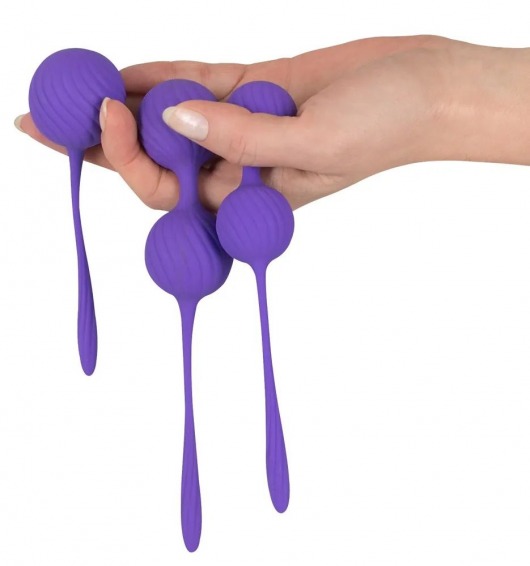 Фиолетовый набор вагинальных шариков 3 Kegel Training Balls - Orion
