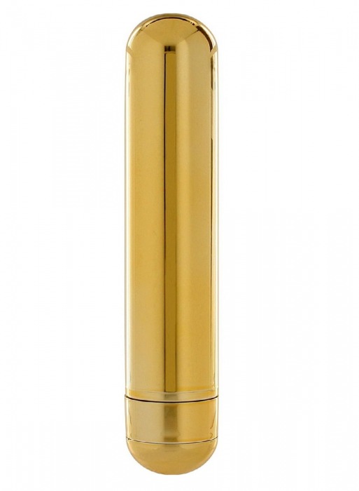 Золотистый вибратор PURE GOLD EXCITEMENT VIBE MEDIUM - 15 см. - Toy Joy