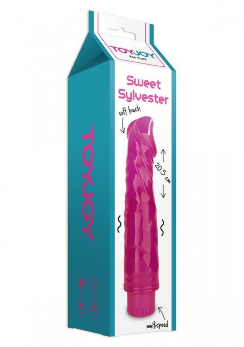 Реалистичный розовый вибратор SWEET SYLVESTER - 20,5 см. - Toy Joy