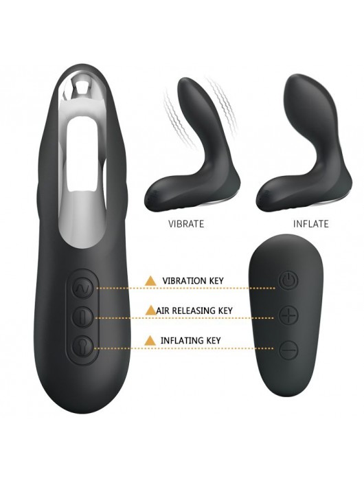 Массажер простаты Nasreddin с функцией расширения и пультом ДУ - 13,5 см. - Baile - в Москве купить с доставкой