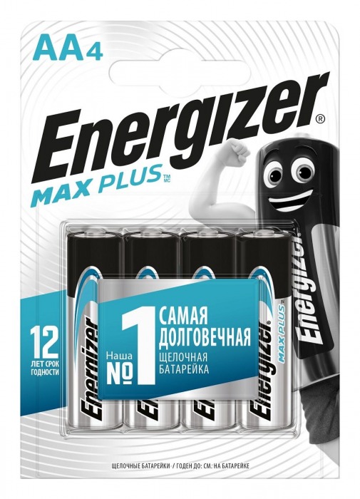 Батарейки Energizer MAX PLUS LR6/E91 AA 1.5V - 4 шт. - Energizer - купить с доставкой в Москве