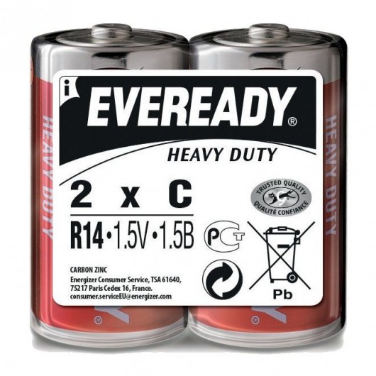 Батарейки EVEREADY R14 C 1,5V - 2 шт. - Energizer - купить с доставкой в Москве