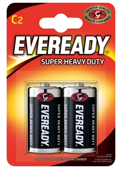 Батарейки EVEREADY SUPER R14 С 1,5V - 2 шт. - Energizer - купить с доставкой в Москве
