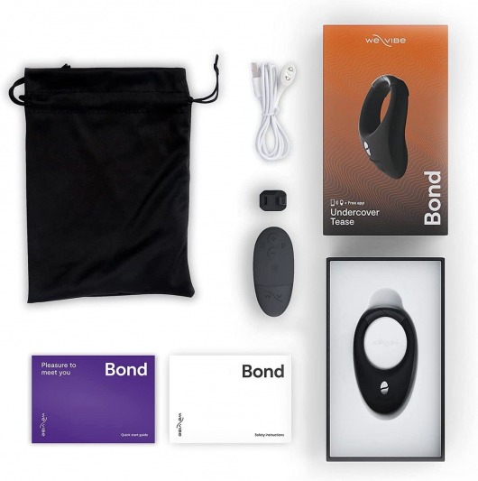Черное эрекционное кольцо для ношения We-Vibe Bond - We-vibe - в Москве купить с доставкой