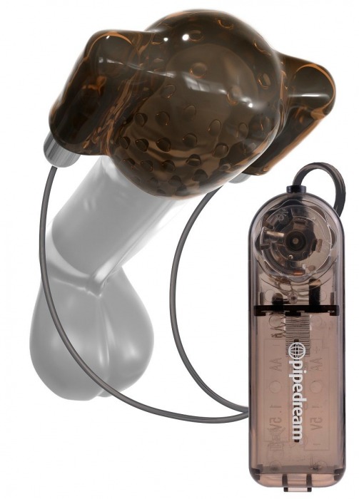 Дымчатый вибростимулятор головки пениса Dual Vibrating Head Teaser - Pipedream - в Москве купить с доставкой