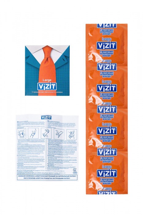 Презервативы VIZIT Large увеличенного размера - 3 шт. - VIZIT - купить с доставкой в Москве
