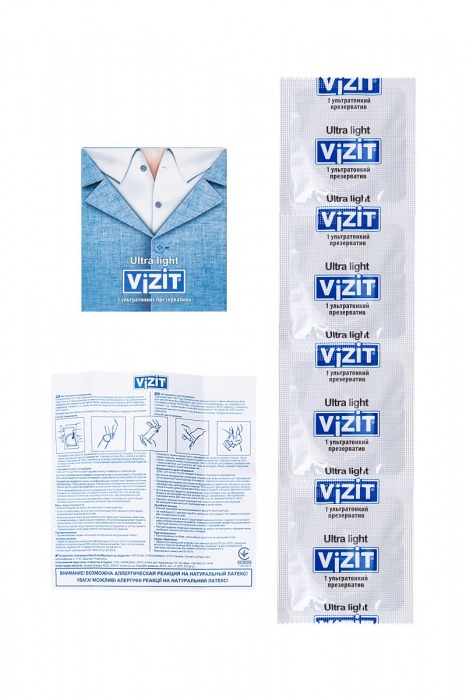 Ультратонкие презервативы VIZIT Ultra light - 3 шт. - VIZIT - купить с доставкой в Москве