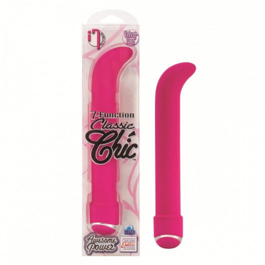 Розовый стимулятор G-точки 7-Function Classic Chic - 16 см. - California Exotic Novelties