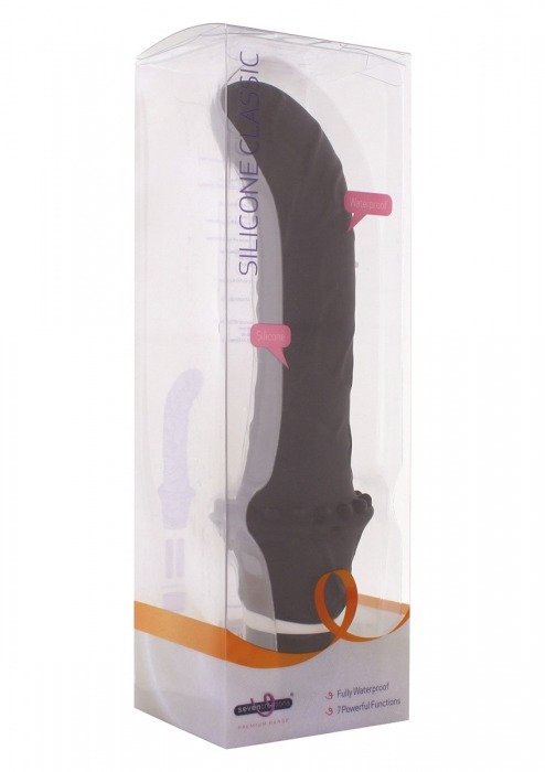 Чёрный вибратор CLASSIC G-SPOT - 23 см. - Seven Creations