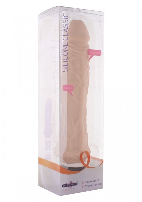 Телесный вибратор CLASSIC LARGE - 24,5 см. - Seven Creations
