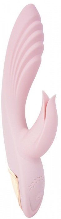 Нежно-розовый вибромассажёр-кролик Classic Kiss - 24 см. - Vandersex