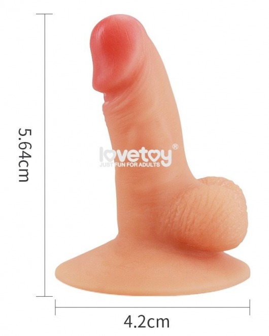 Телесный пенис-сувенир Universal Pecker Stand Holder - Lovetoy - купить с доставкой в Москве