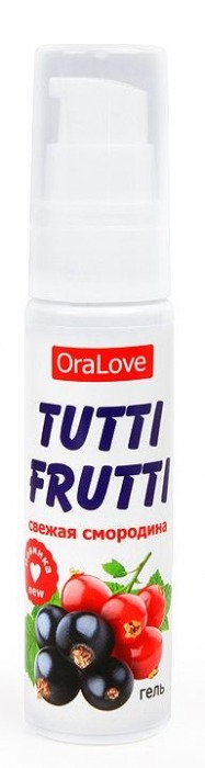 Гель-смазка Tutti-frutti со вкусом смородины - 30 гр. - Биоритм - купить с доставкой в Москве
