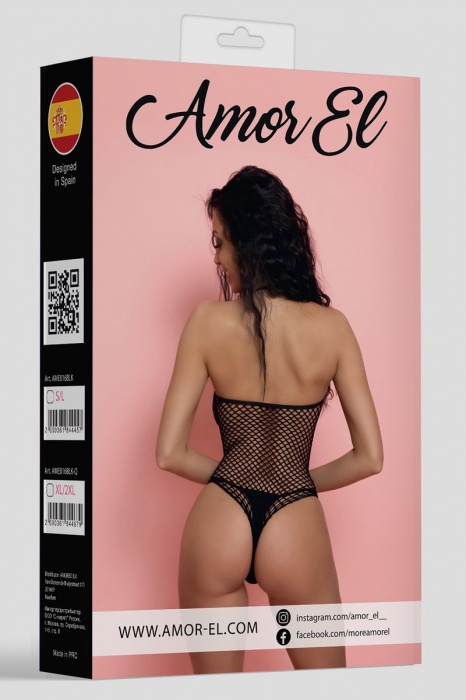 Пикантное сетчатое боди на молнии - Amor El купить с доставкой