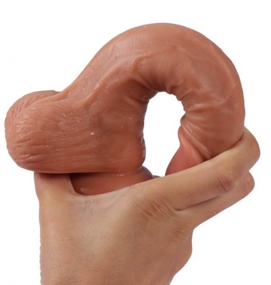 Телесный реалистичный фаллоимитатор REAL с трусиками для страпона - 19,5 см. - Real - купить с доставкой в Москве
