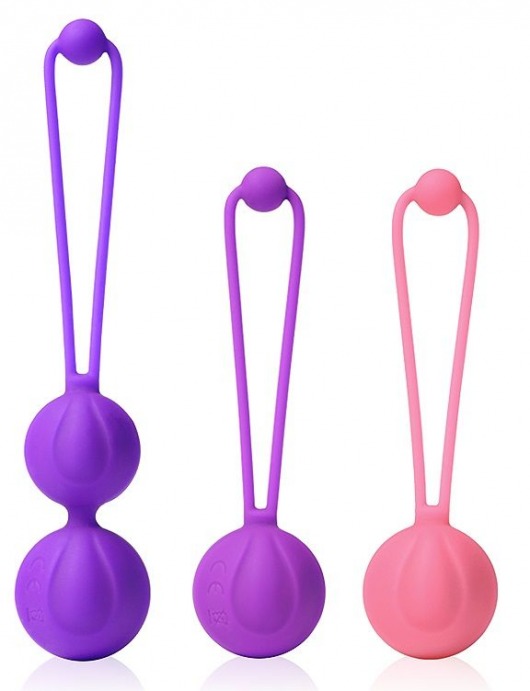 Набор из 3 разноцветных вагинальных шариков - aixiASIA