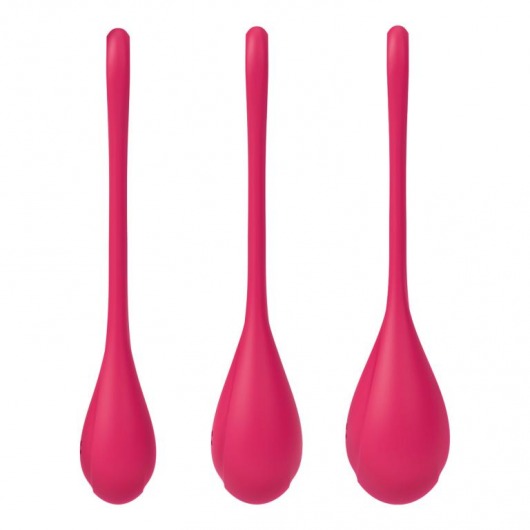 Набор из 3 красных вагинальных шариков Yoni Power 1 - Satisfyer