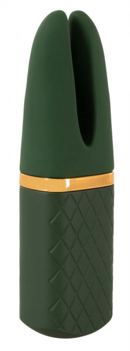 Зеленый вибратор Luxurious Split Tip Vibrator - 13,1 см. - Orion