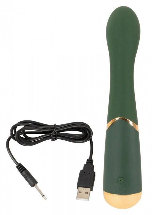 Зеленый стимулятор точки G Luxurious G-Spot Massager - 19,5 см. - Orion