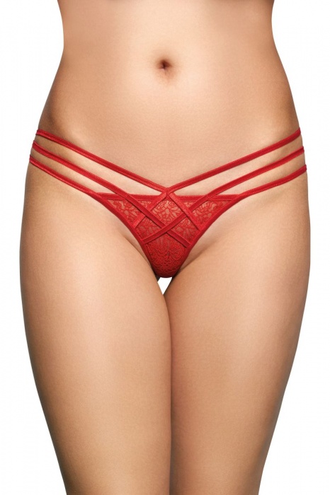 Оригинальные трусики-стринги с переплетением бретелей - SoftLine купить с доставкой