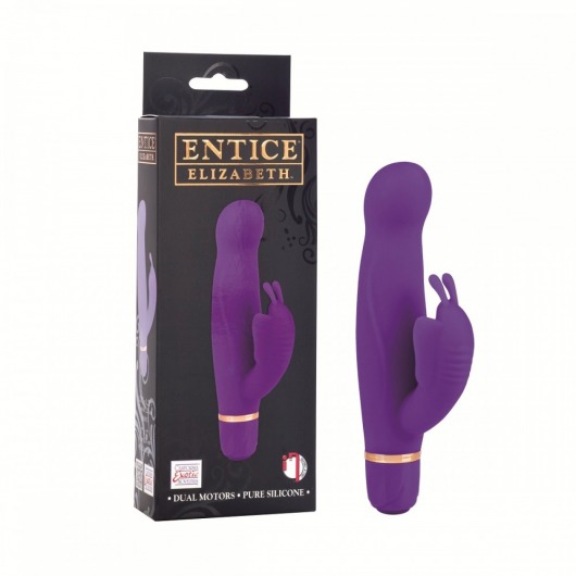 Фиолетовый вибратор с клиторальной бабочкой ENTINCE ELIZABETH - California Exotic Novelties