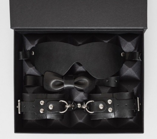 БДСМ-набор в чёрном цвете  Джентльмен - BDSM96 - купить с доставкой в Москве